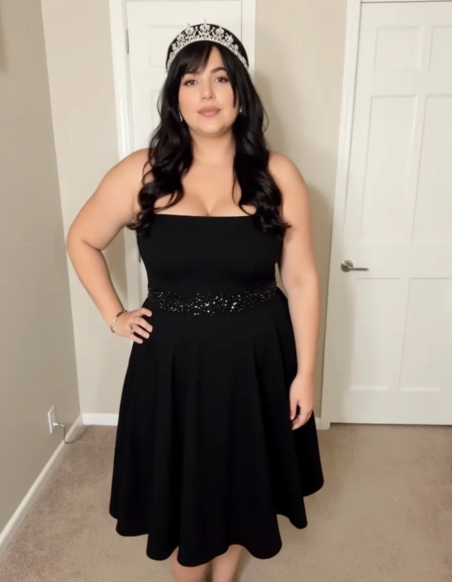 Classic Black Cocktail dress elegante nero