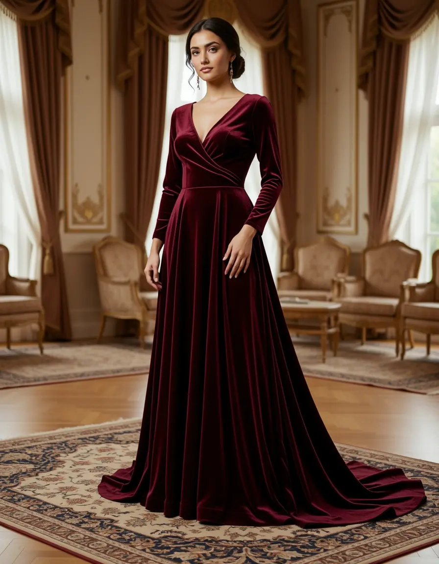 Velvet Donna Dress - Vestito in velluto elegante