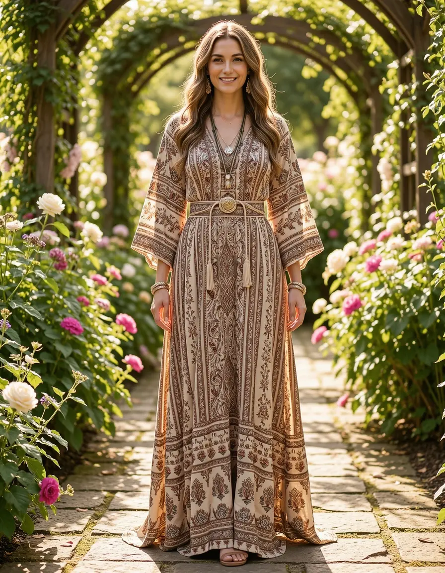 Boho Lungo Gown - Abito lungo stile boho elegante