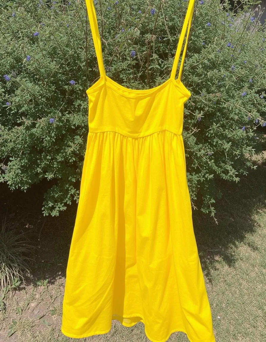 Prendisole giallo con spalline sottili