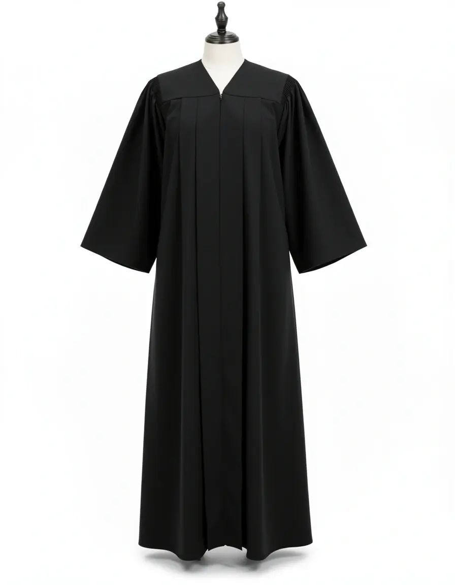 Abito nero stile toga accademica per laurea