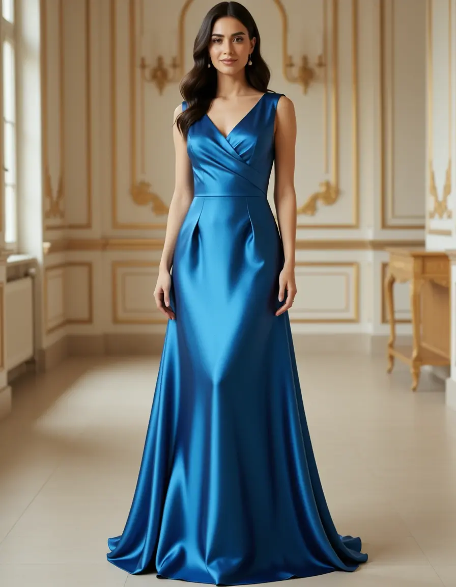 Vestito laurea in satin lucido raffinato