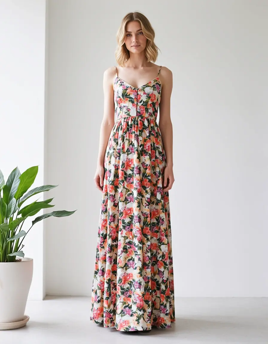 Vestito lungo donna floreale