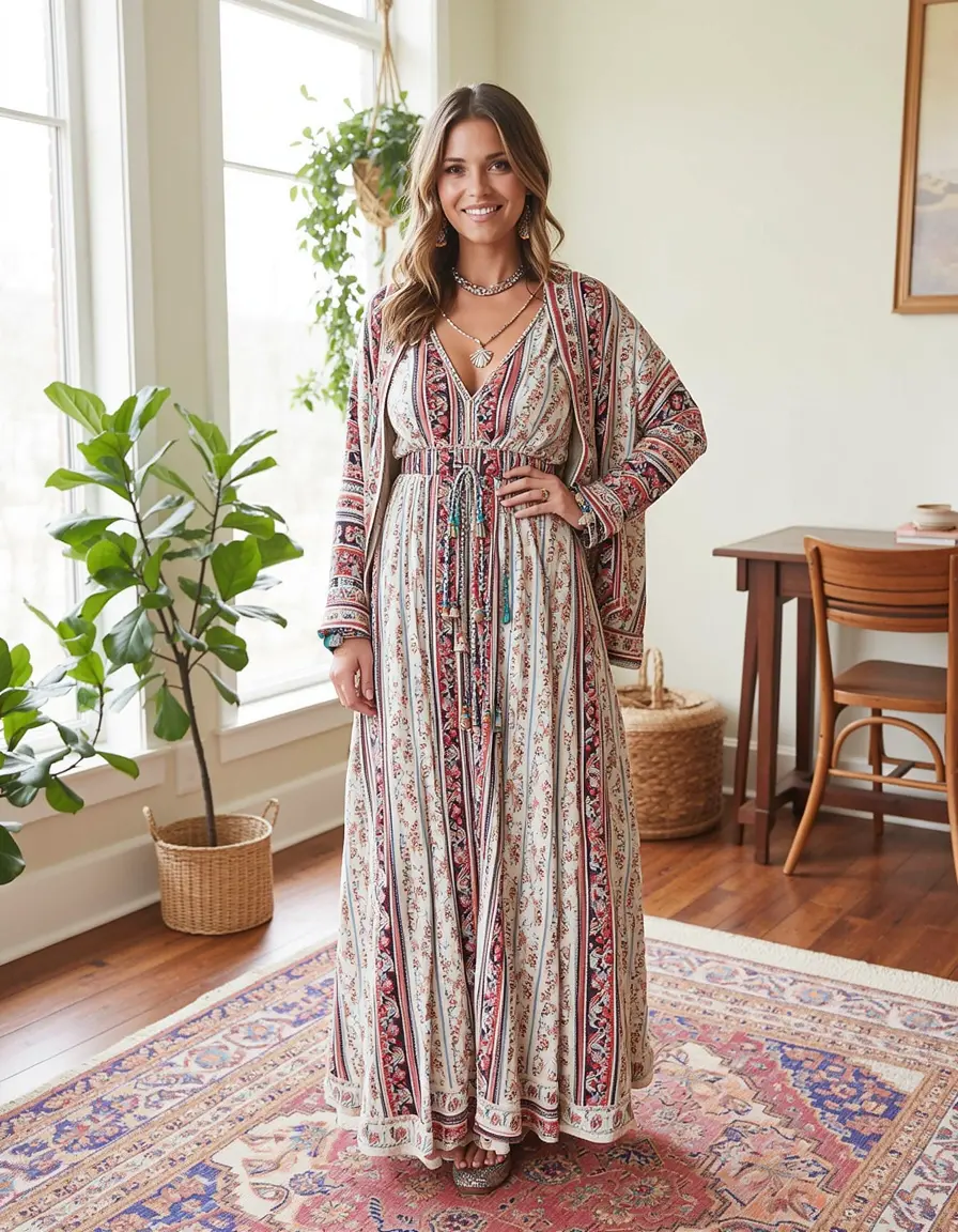 Vestito lungo stile boho