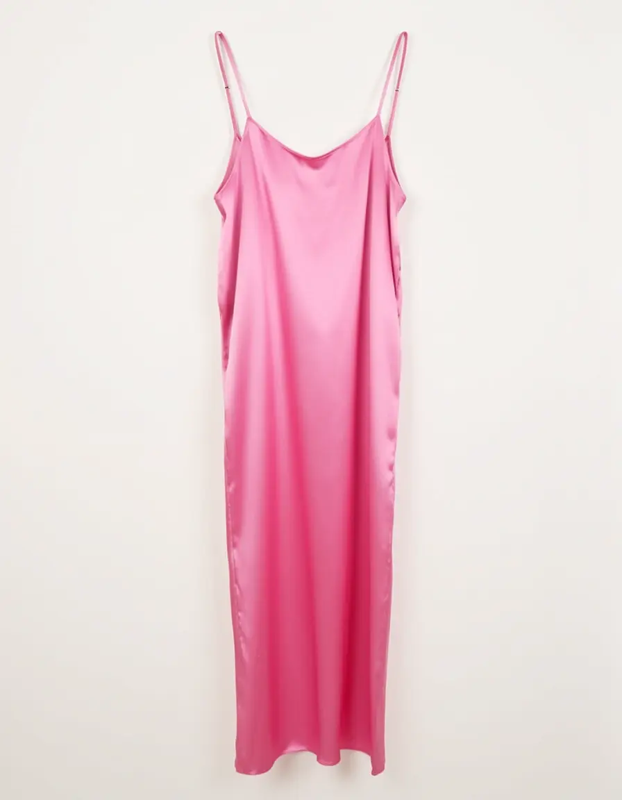 Satin Rosa Slip - Sottoveste in satin rosa