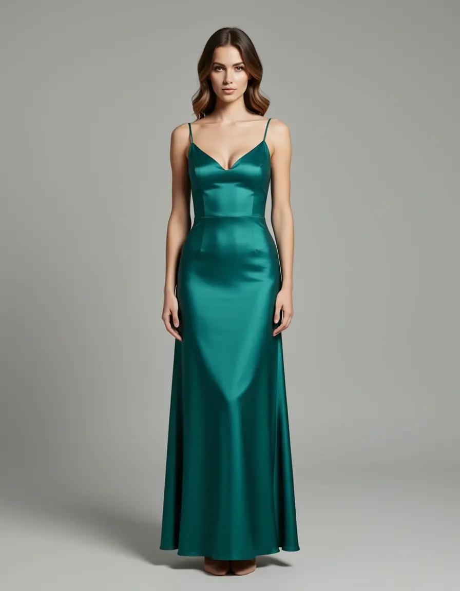 Satin elegant abito slip