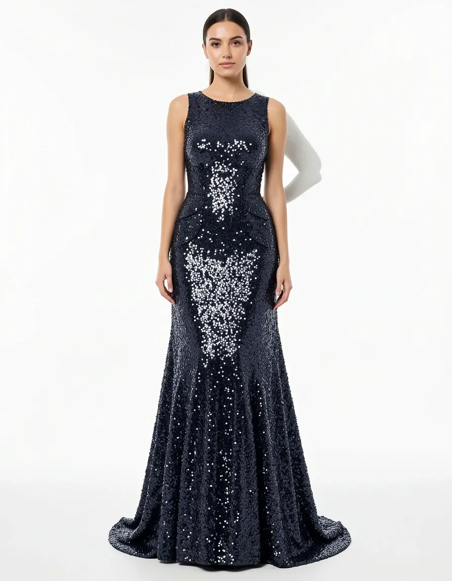 Sequin elegant abito dress