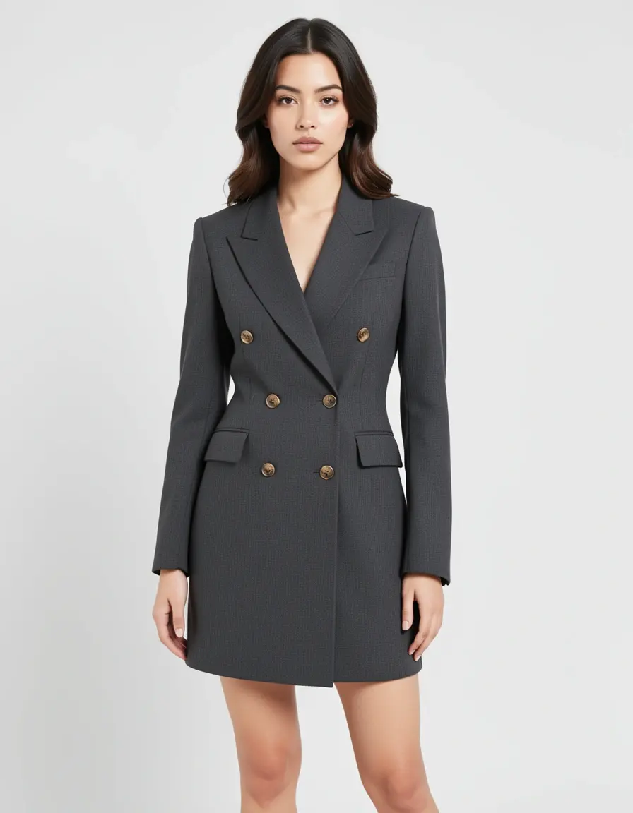 Double Breasted Blazer Dress elegante