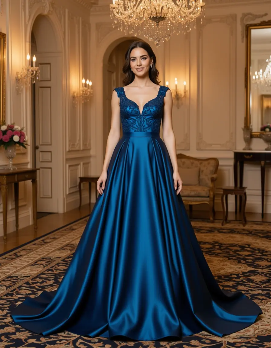 Satin Matrimonio Outfit - Abito in satin elegante