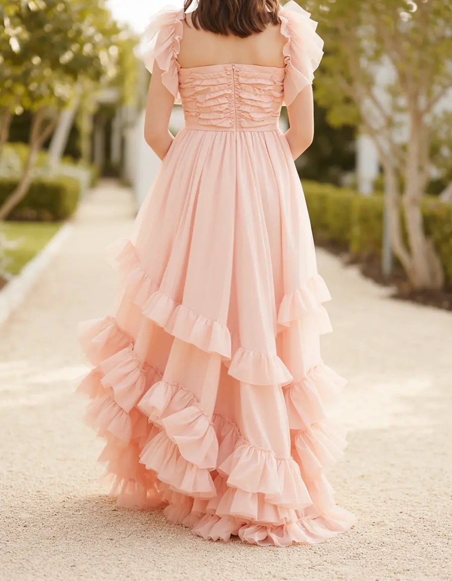 Ruffle Matrimonio - Vestito con balze elegante