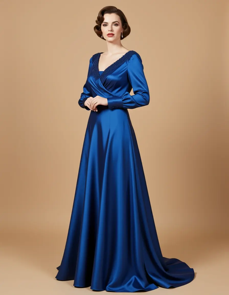 Satin Anni 50 Dress