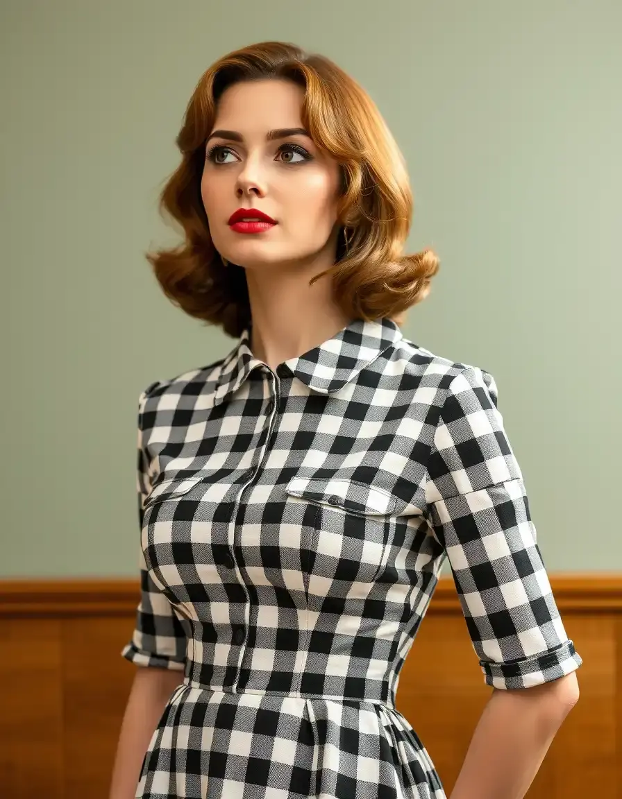 Checkered 50s Dress