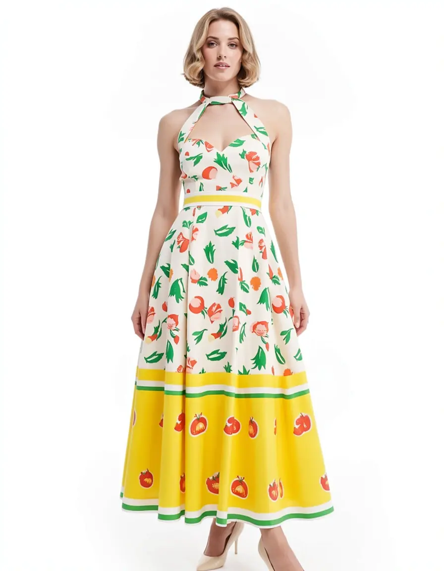 Halter Neck 50s Summer Dress