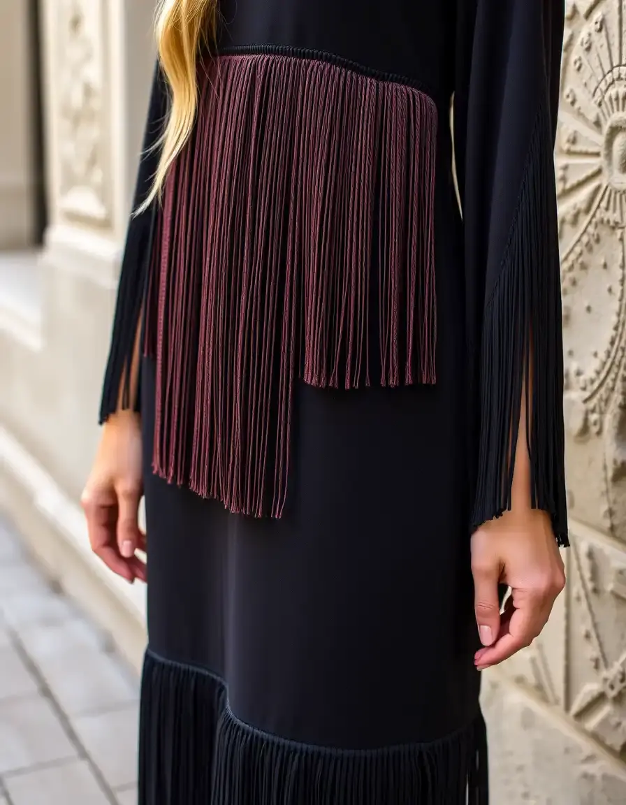 Vestito con frange per festa di capodanno