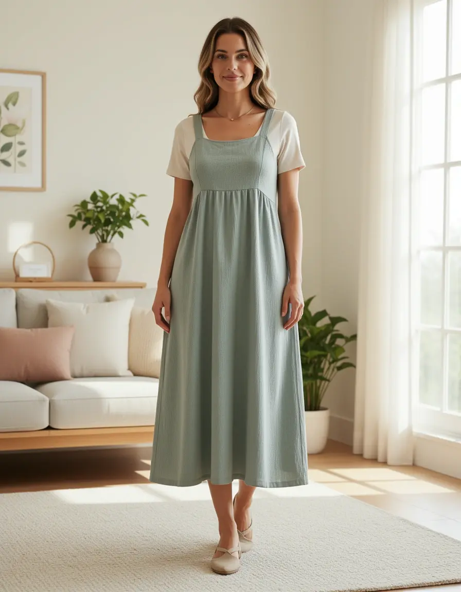 Casual cotton donna dress fresco e leggero