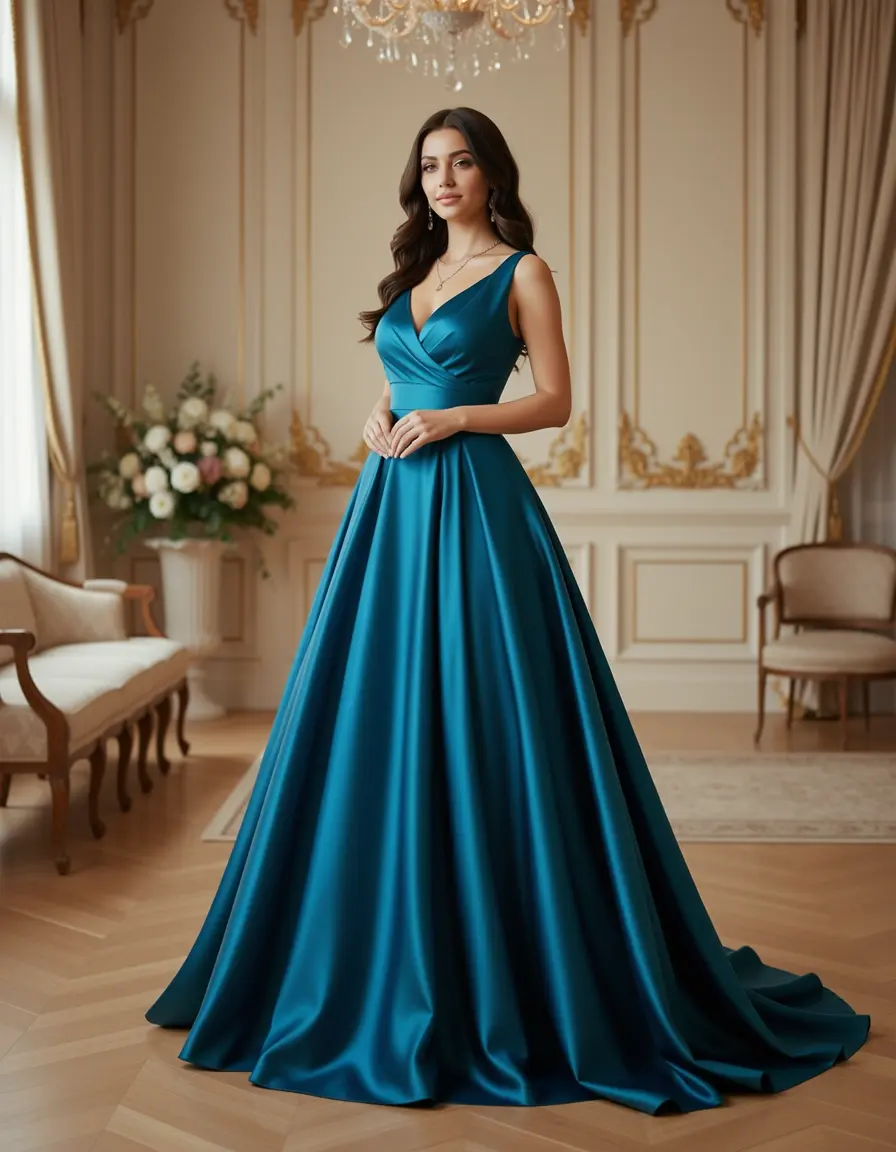 Satin Damigelle Outfit - Abito in satin lucido