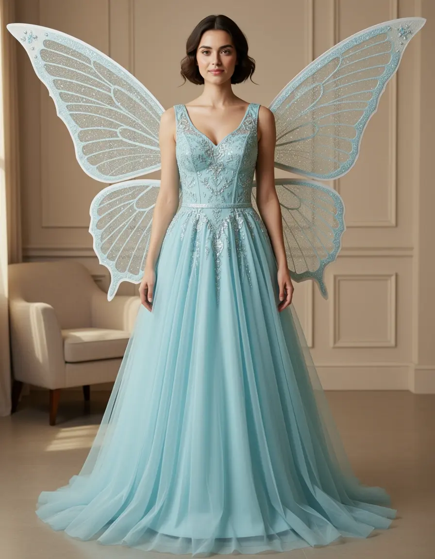 Adult Fairy Costume elegante con ali