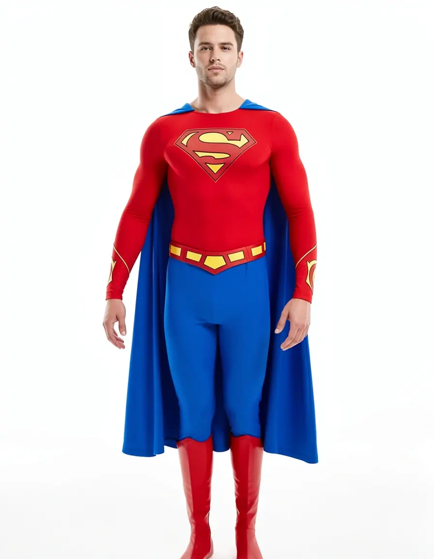 Superhero Bodysuit rosso e blu aderente