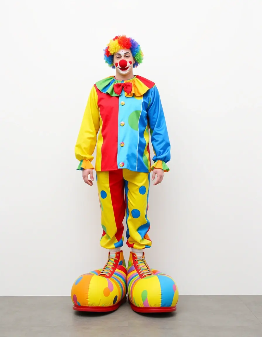 Clown Jumpsuit colorata per adulti