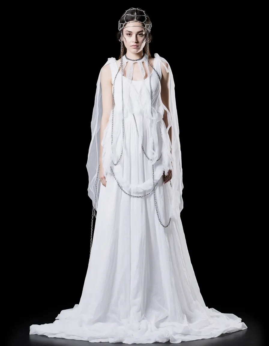 Ghostly Ghoul Gown - Vestito da fantasma con catene