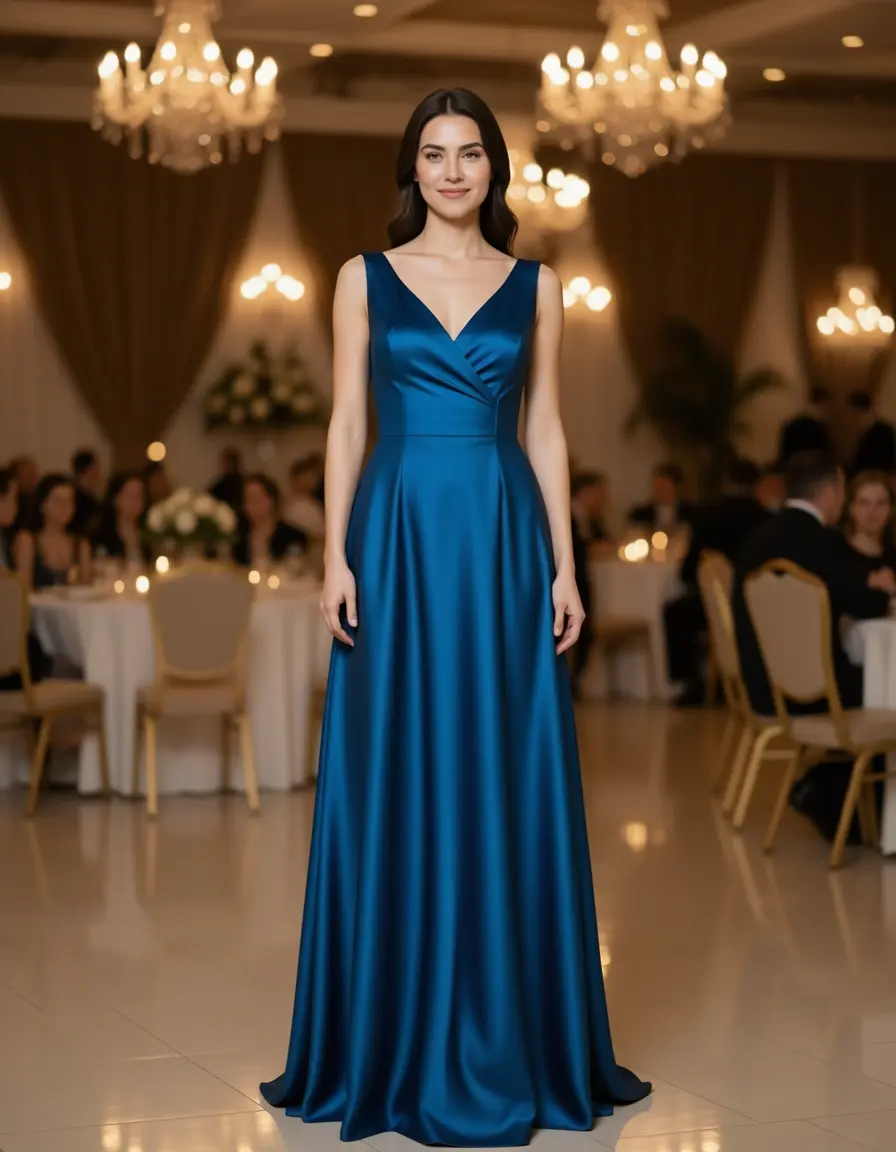 Satin Slip Dress abito in raso elegante