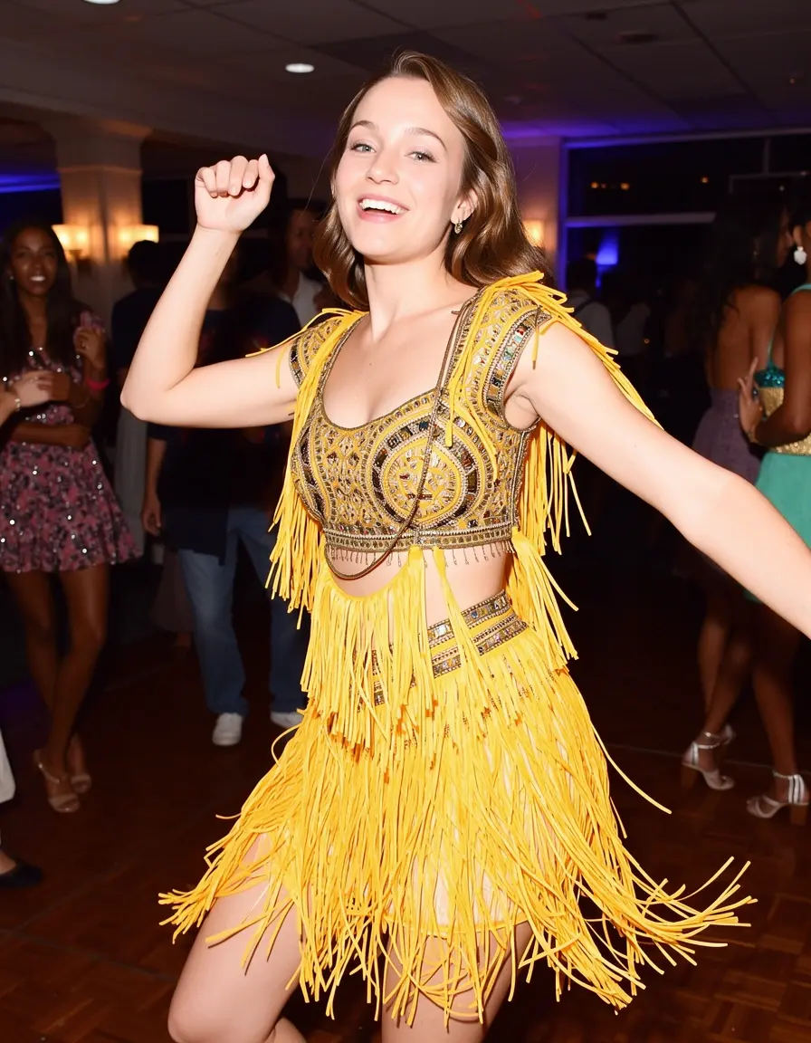 Fringe Party Dress vestito con frange per ballare
