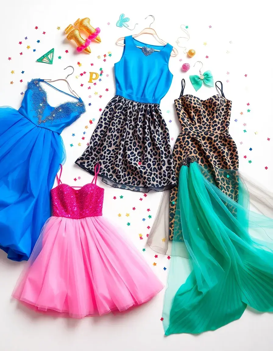 Selezione di vestiti per carnevale da donna tra cui abiti da principessa e costumi animalier